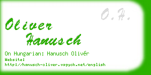 oliver hanusch business card